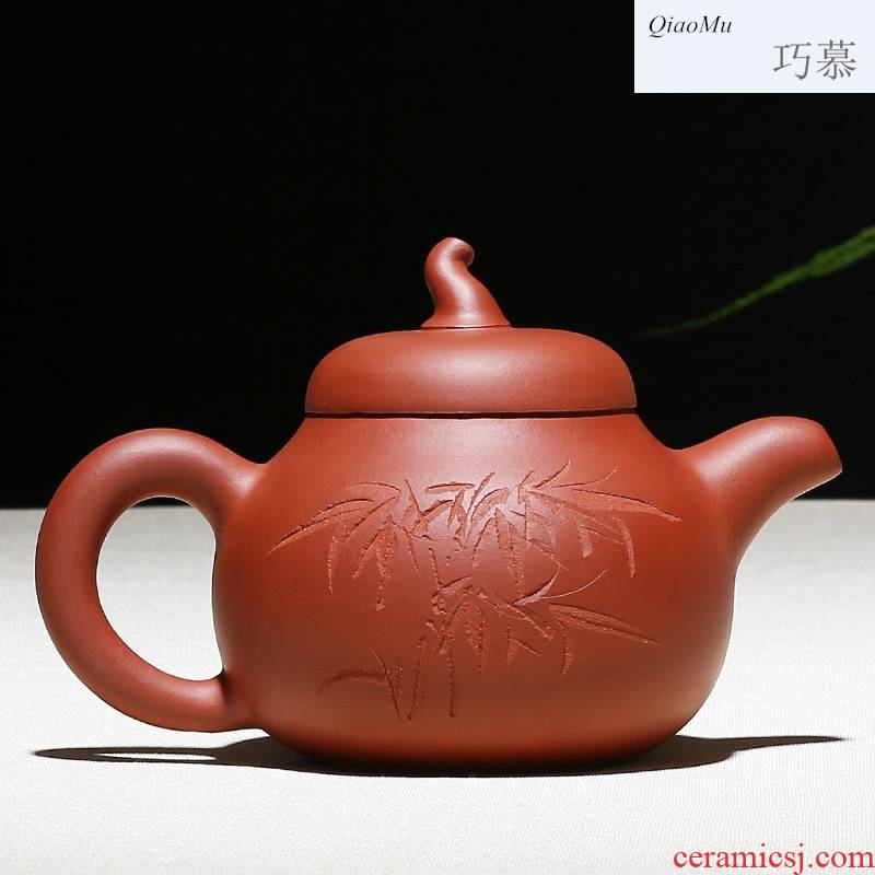 Qiao mu, yixing it pure checking product pepino pot of big capacity lettering to customize the teapot