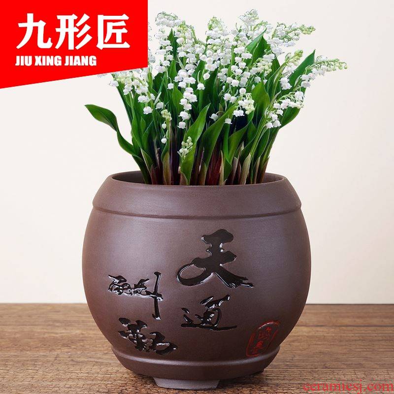 The orchid flower POTS large classical straight orchid special ceramic flower pot Chinese wind indoor special offer a clearance