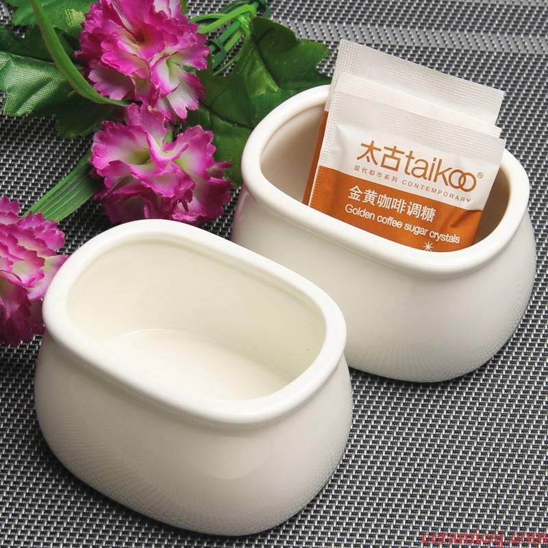 Qiao mu special - shaped ipads porcelain, ceramic egg cup coffee mate of sugar sugar sugar bowls placed porcelain jar simple fashion