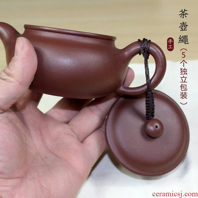 The teapot rope hand has is a pot of rope are it cover breaking rope upscale boutique five tie pot lid rope