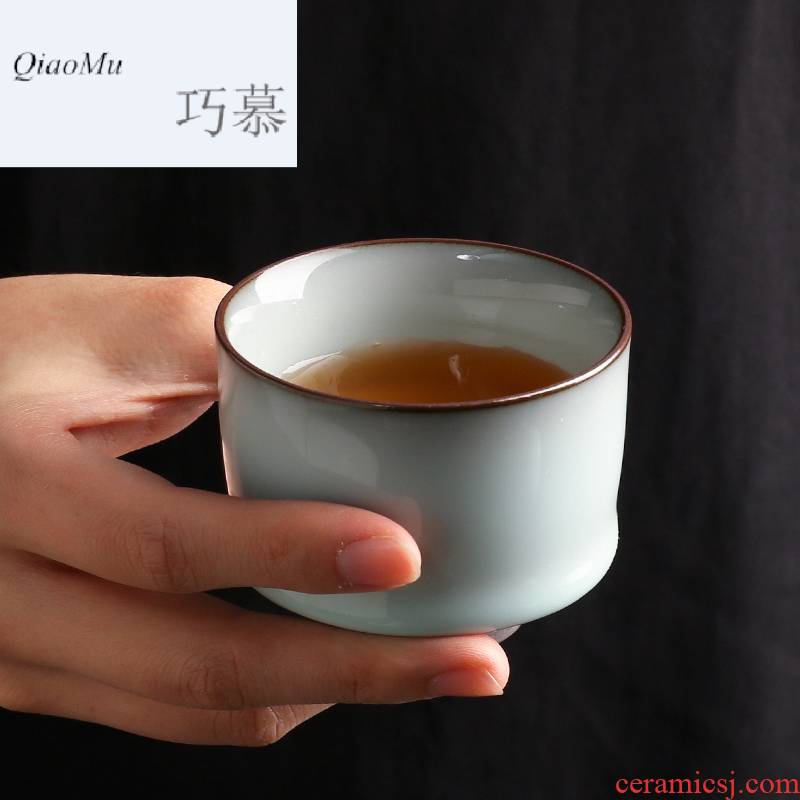 Qiao mu sample tea cup of jingdezhen ceramic cups kung fu tea set up glaze individual single cup pressure S44054 feel