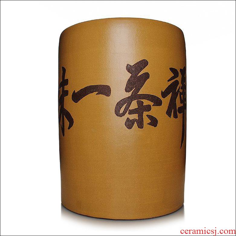 Qiao mu heavy JS puer tea cylinder purple sand tea set purple sand tea pot pu 'er tea urn tea cake tin