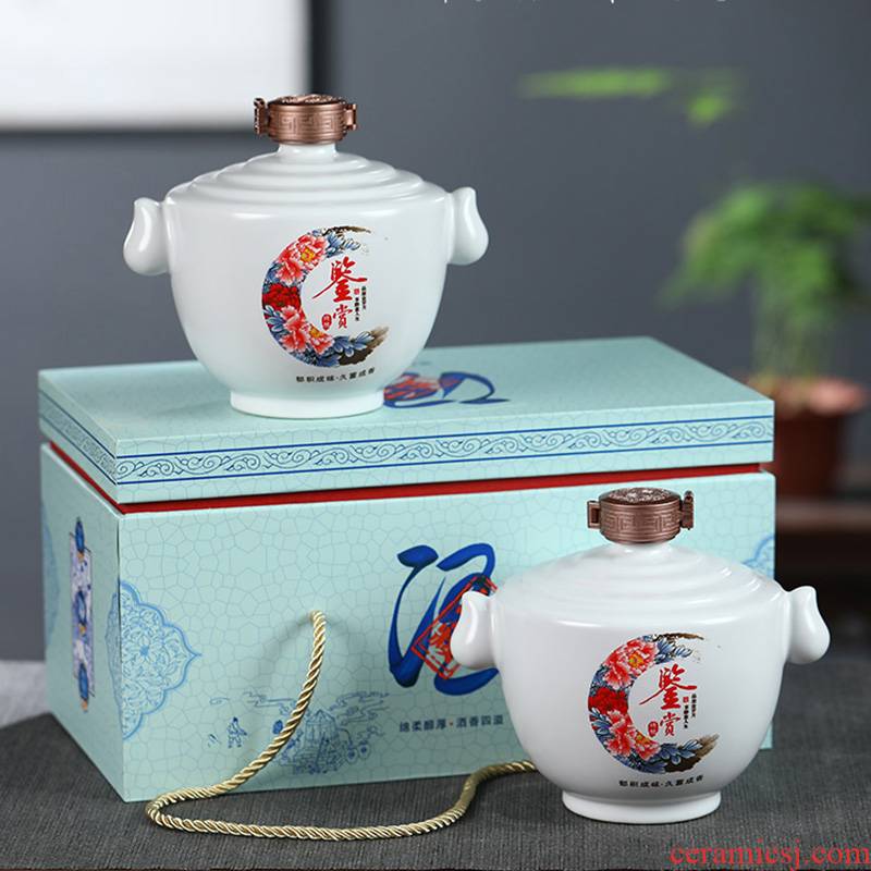 Jingdezhen ceramic jar hoard jugs home seal hip 12 jins 3 kg 5 jins of 10 jins wine gift box
