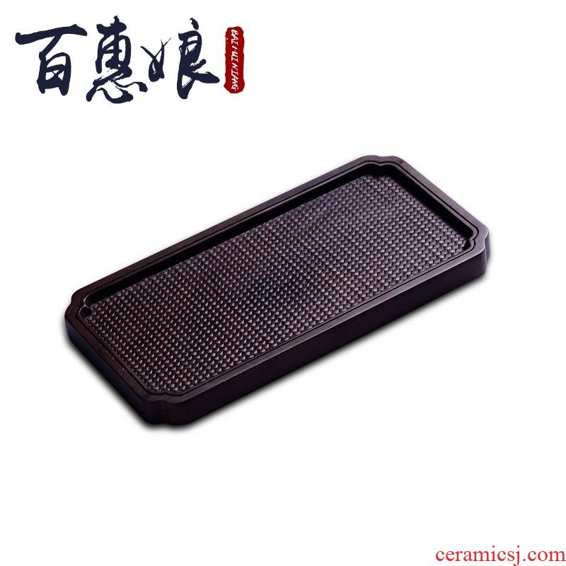 (niang real wood pot bearing pot dry terms tray of it pot mat mini small round black rosewood tea tea