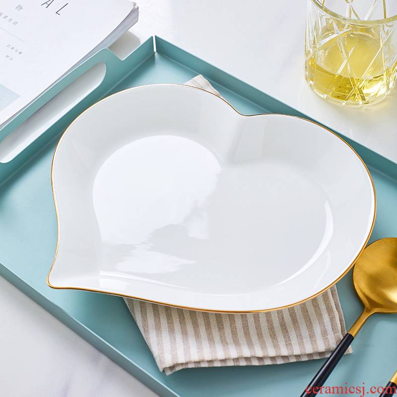 Jingdezhen porcelain paint ceramic ipads plate of pasta dish 0 plate flat the salad plate tableware up phnom penh dish