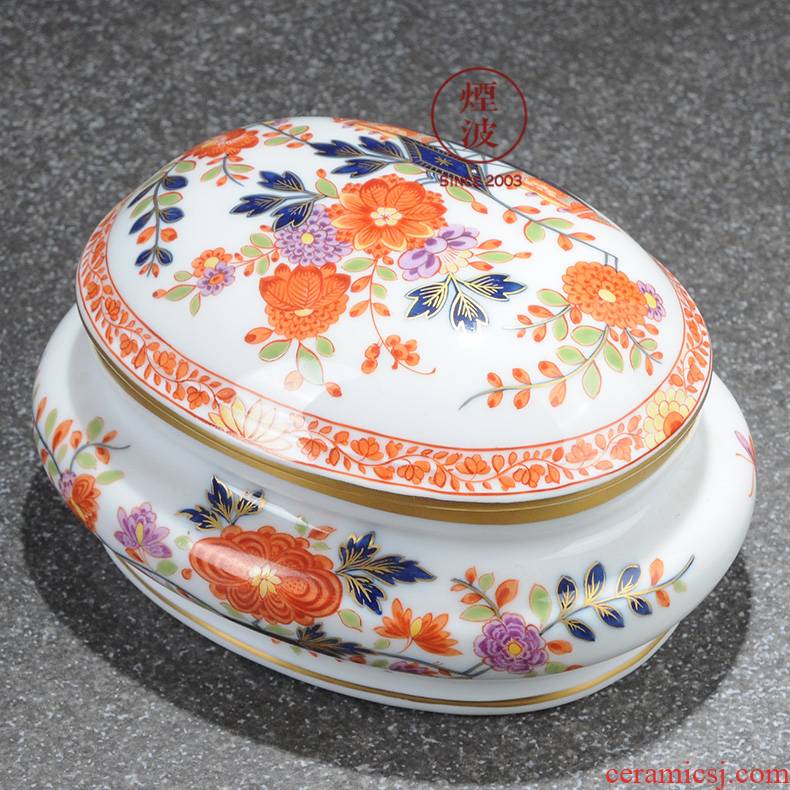 German mason MEISSEN porcelain new clipping 1991 Ivan wind over porcelain box cover pay coloured drawing or pattern