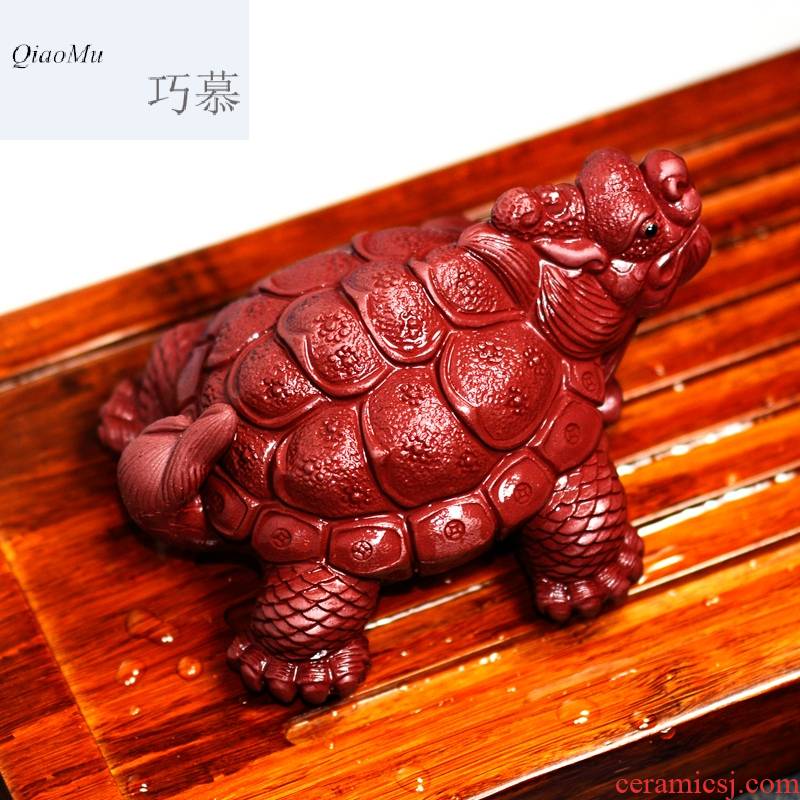 Qiao mu QD [] purple sand tea pet dragon turtle its tea pet furnishing articles furnishing articles in hundred turtle turtle longevity tea gift of tea