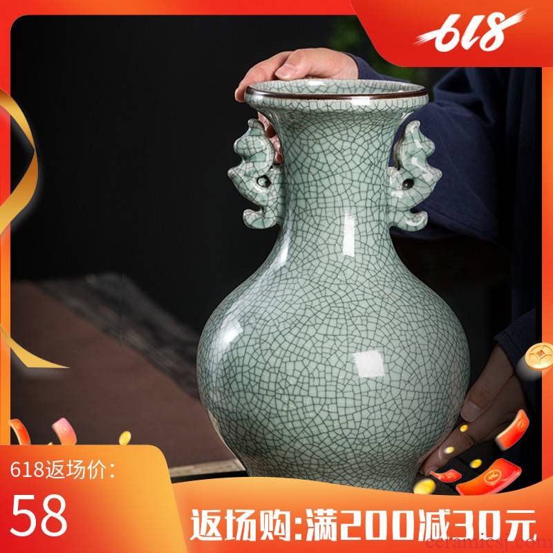 Jingdezhen ceramic vase furnishing articles sitting room archaize up porcelain Chinese style household adornment porcelain bottle arranging flowers