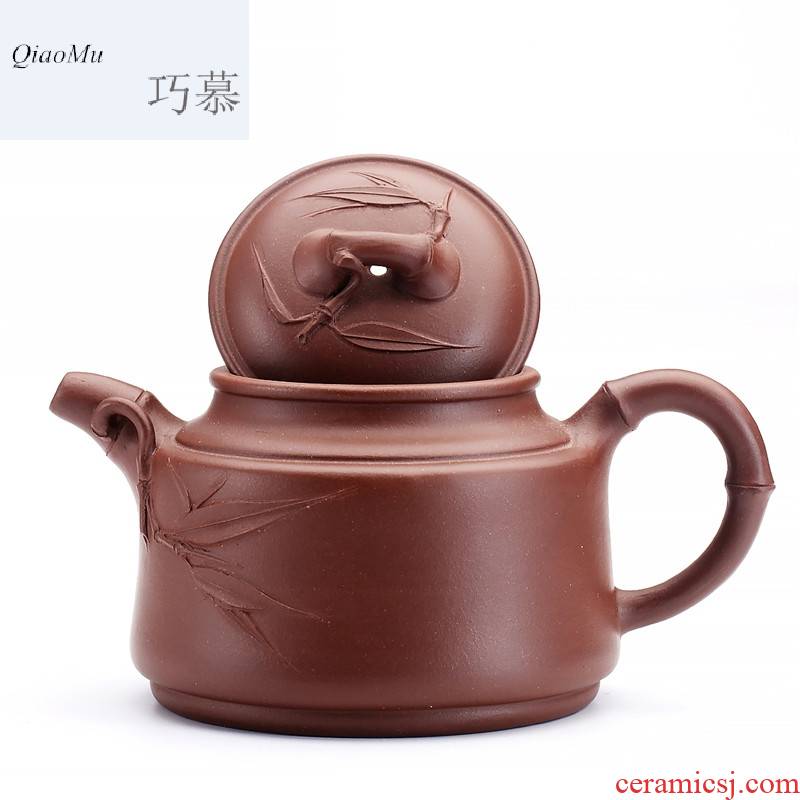 Qiao mu SU yixing undressed ore purple clay are it to maintain household of Chinese style tea pot kung fu tea set 240 cc