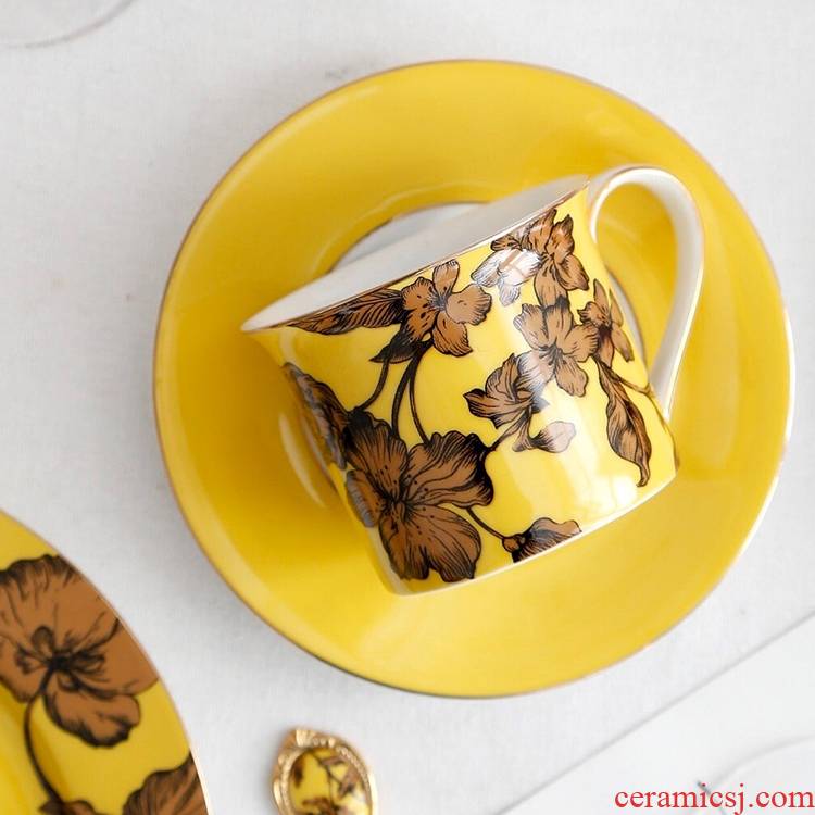 Qiao mu English afternoon tea snack plate ceramic tea cup coffee cup plate suit European plates