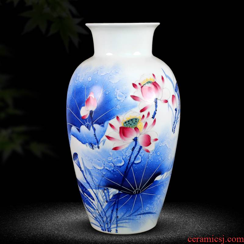 Hand - made jingdezhen ceramics vase furnishing articles sitting room flower arrangement of Chinese style household decorate at the French arts and crafts