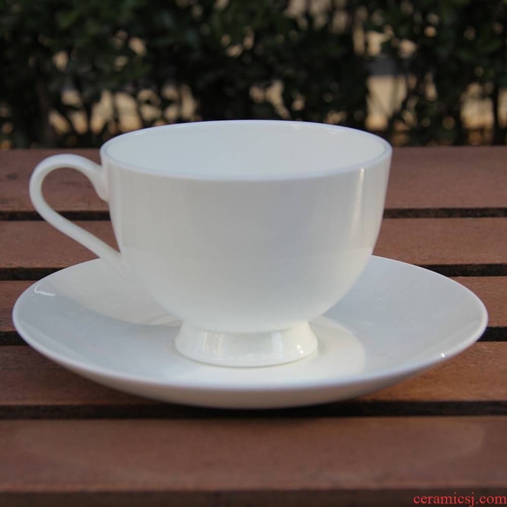 Qiao mu tangshan ipads China continental pure white coffee cups and saucers suit admiralty cups and saucers English - style afternoon tea cup of red tea cups