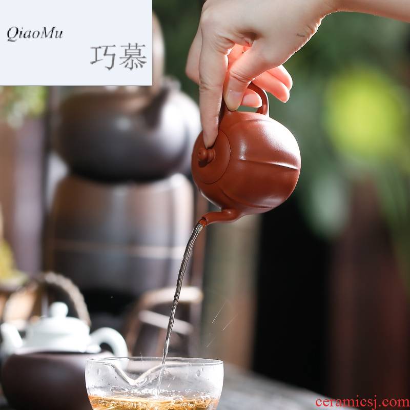 Qiao MuChan melons are it by hand for manual zhu mud yixing undressed ore quality teapot S26039