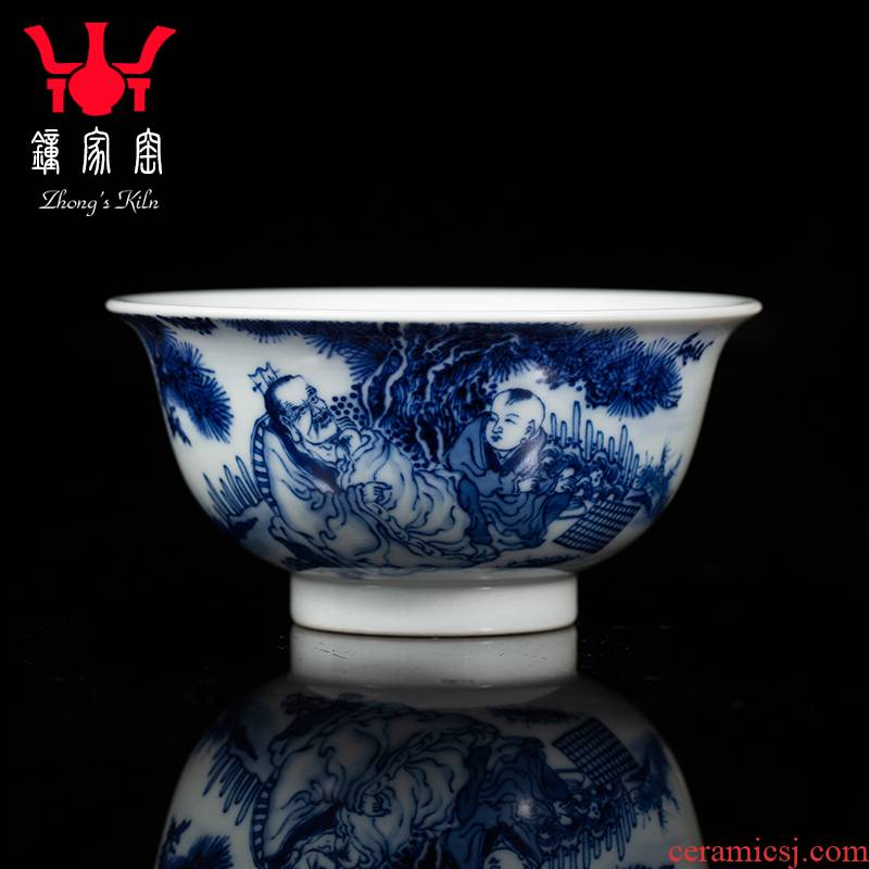 Clock at jingdezhen up maintain master cup pure hand draw archaize characters of ceramic kung fu tea master single CPU