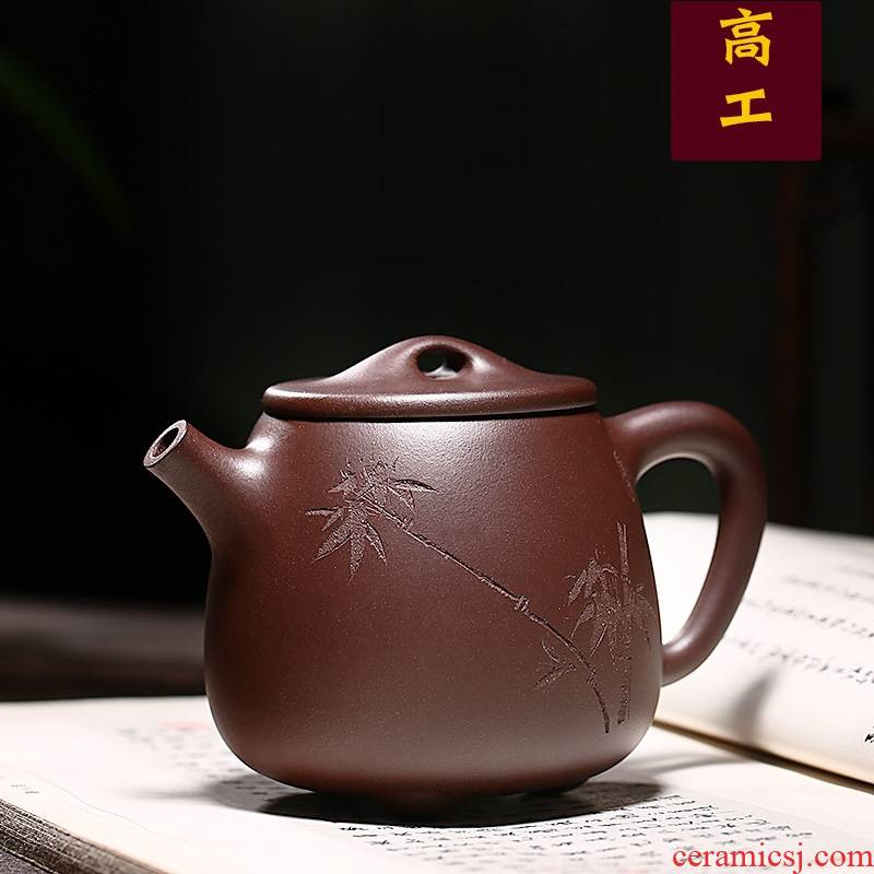 Qiao mu YM authentic yixing undressed ore ceramic tea pot - famous pure checking make tea with kaolinite gourd ladle