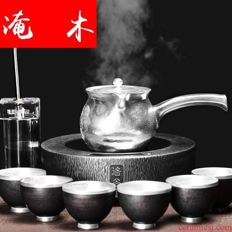 Submerged wood tasted silver gilding boiled tea kettle teapot black tea tea set electric tin TaoLu "bringing water