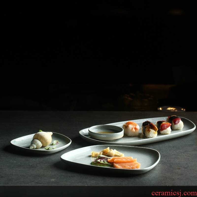 Qiao mu DY creative profiled shire ceramic plate household vegetable dish breakfast dish restaurant tableware plate of beefsteak
