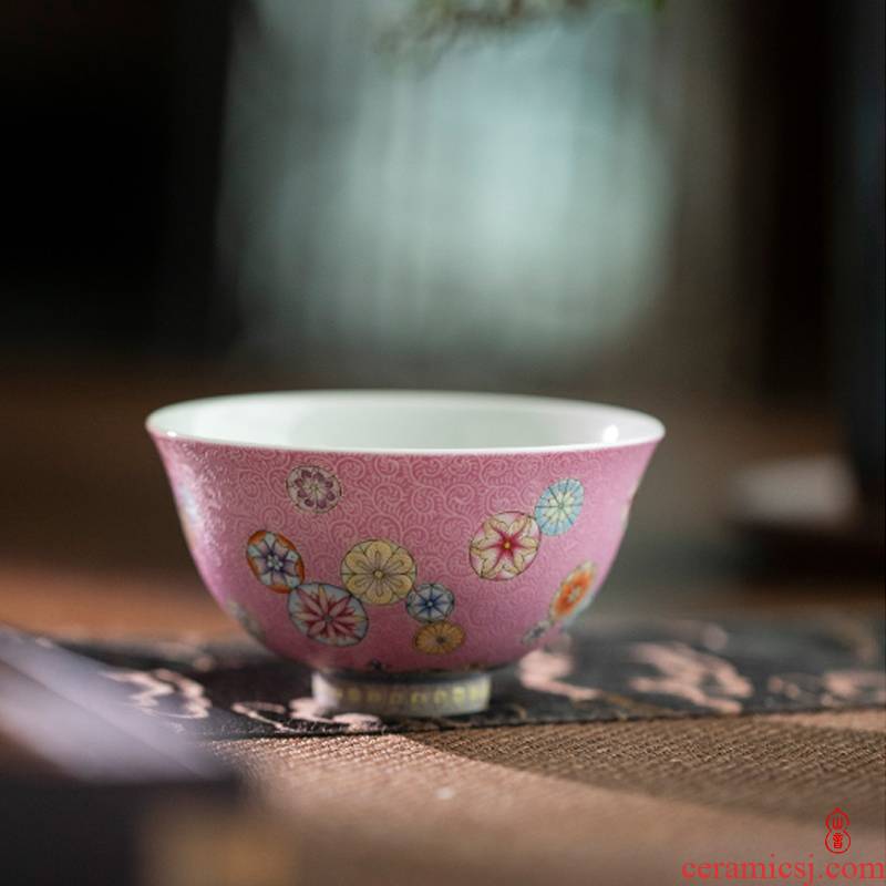 The ball pressure hand art circles don powder dust cup jingdezhen manual master cup kung fu tea cups sample tea cup