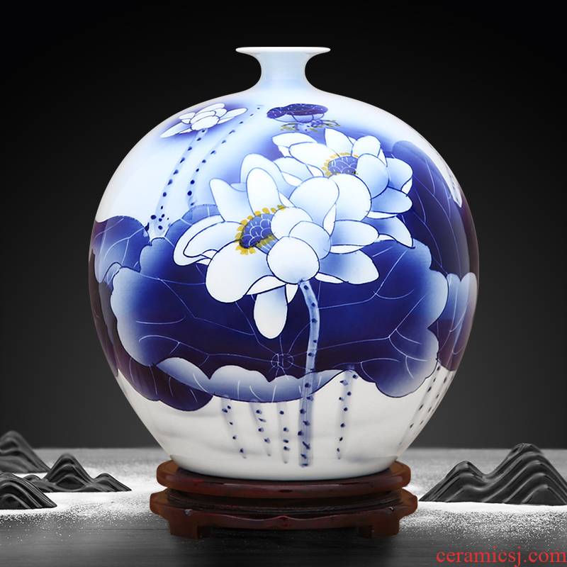Hand - made porcelain of jingdezhen ceramics vase jasper scent pomegranate bottles of Chinese style household high - grade mesa furnishing articles