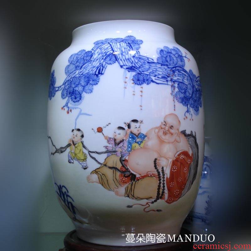 Hand - made live long and proper ocean 's porcelain vases ha ha tong qu porcelain vases display auspicious porcelain vase