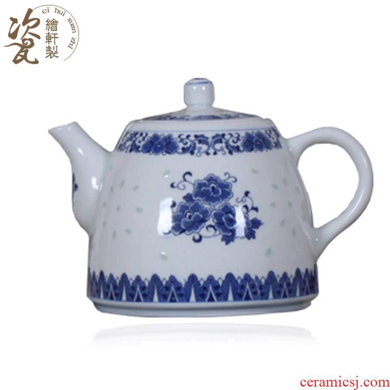 Jingdezhen porcelain cool and exquisite porcelain teapot household treasure GaiHu teahouse cool big teapot high - capacity ceramic kettle