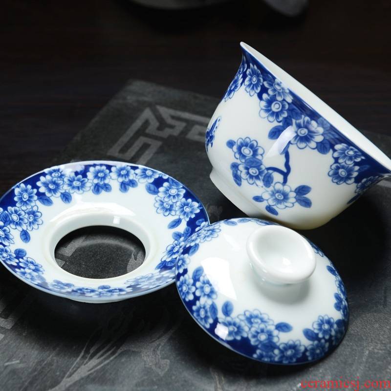 Qiao mu tureen of blue and white porcelain