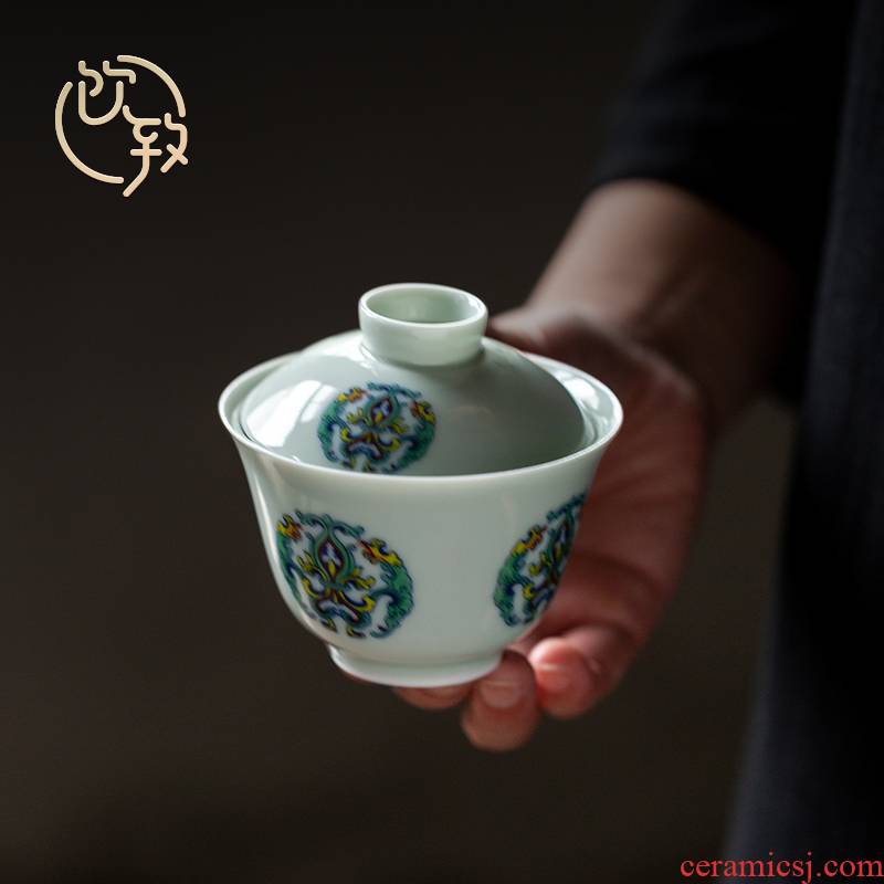 Ultimately responds to glair thin foetus tureen jingdezhen ceramics single tea cup hot large kunfu tea tea bowl