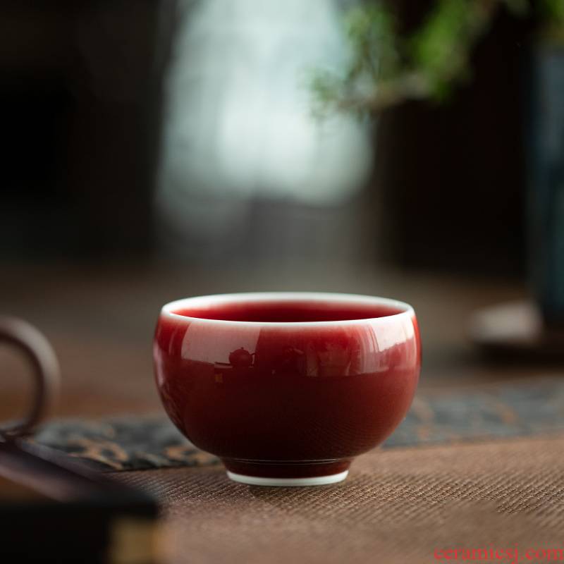 Jingdezhen LangHongChan individual CPU high - end masters cup single CPU kung fu tea special sample tea cup