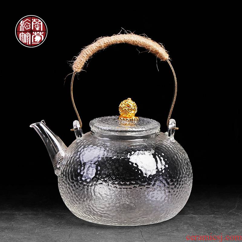 Special glass tea kettle electric household electrical TaoLu transparent single flat high borosilicate boiling kettle with tea sets