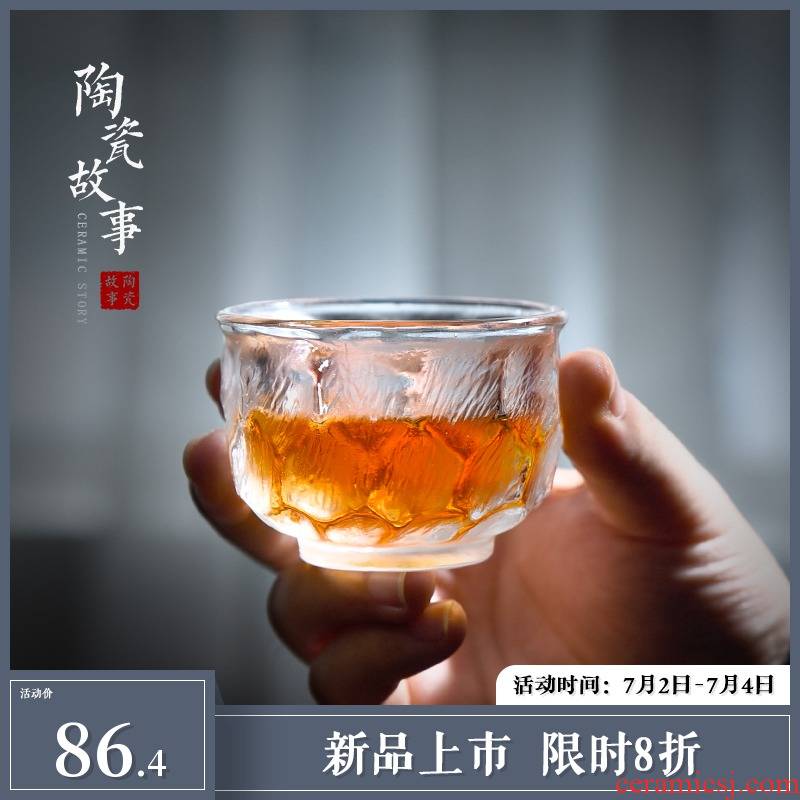 Coloured glaze ceramic story master cup single CPU getting move cups Japanese tea frozen high - grade sample tea cup