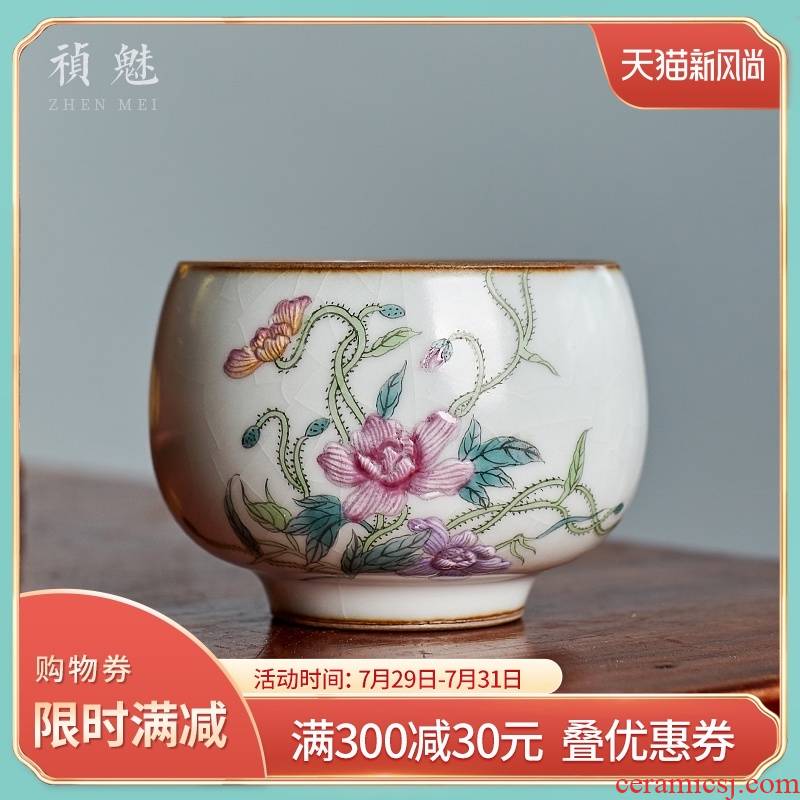 Shot incarnate your up hand - made slicing can raise of jingdezhen ceramic cups kung fu tea set sample tea cup master cup single CPU