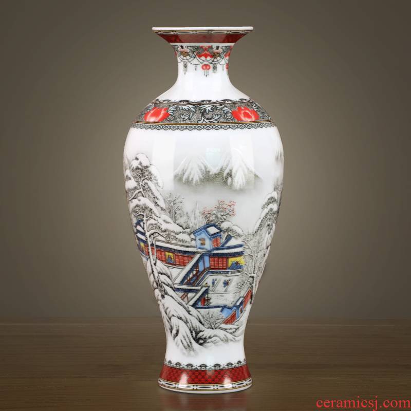 Jingdezhen ceramic vase office furnishing articles sitting room put dried flowers web celebrity porcelain home decoration package mail at home