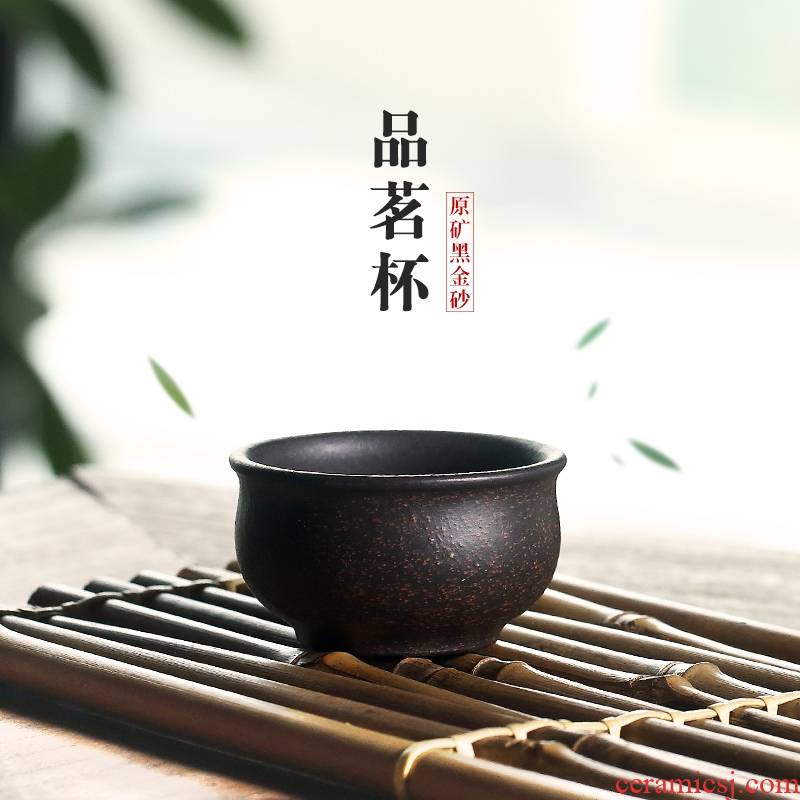Qiao mu YH yixing purple sand cup master cup black gold sand sample tea cup individual cup with single pot of small cup