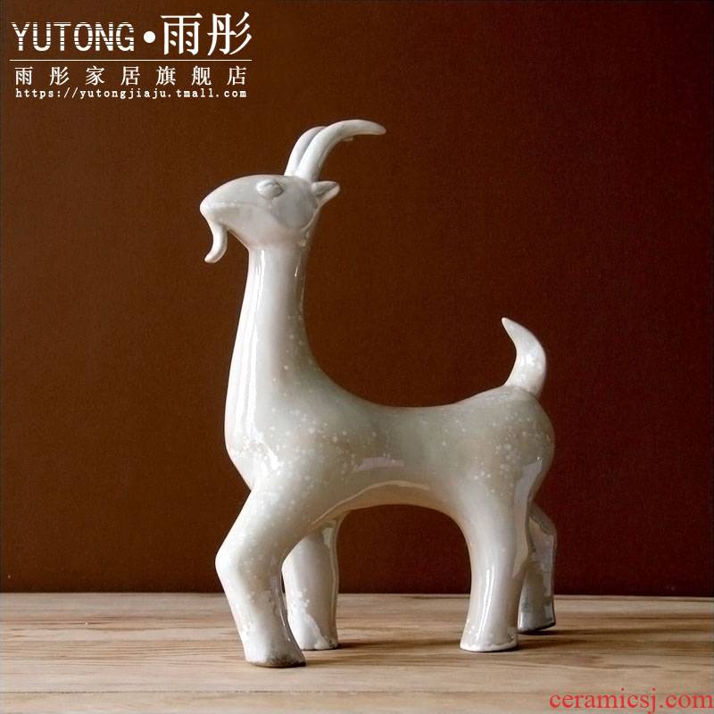 Creative manual its kilns ceramic zodiac is sheep sheep handicraft furnishing articles furnishing articles porcelain decoration
