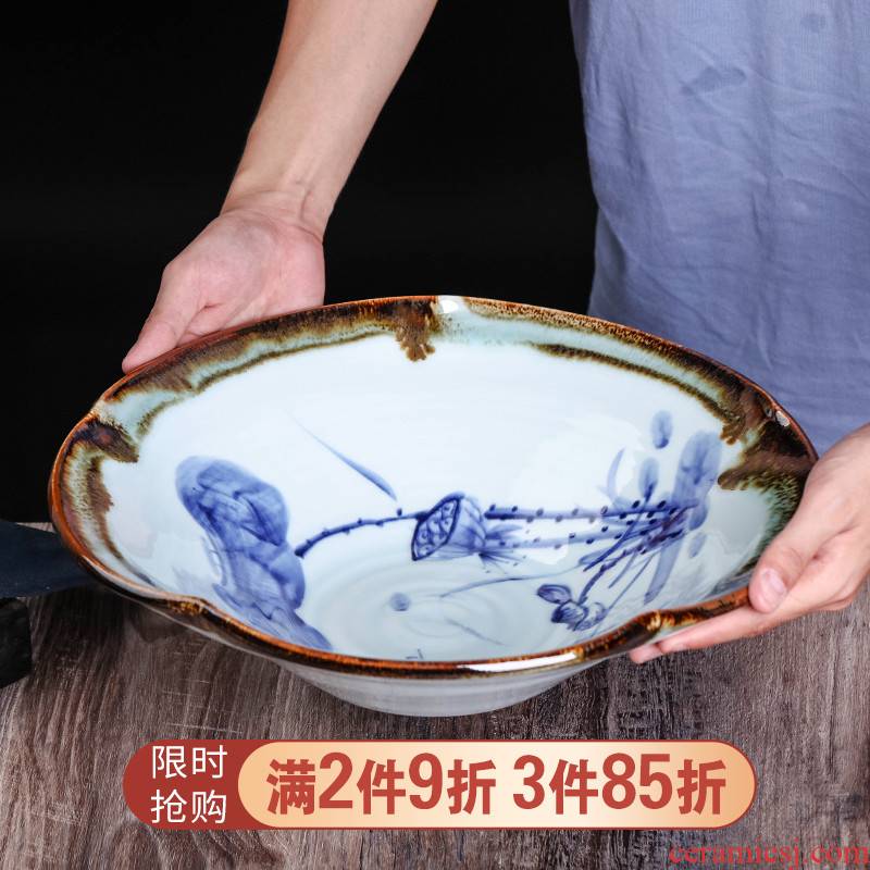 Jingdezhen ceramics hand - made of new Chinese style restoring ancient ways move dry fruit bowl tea fruit tray snack dish of tea table