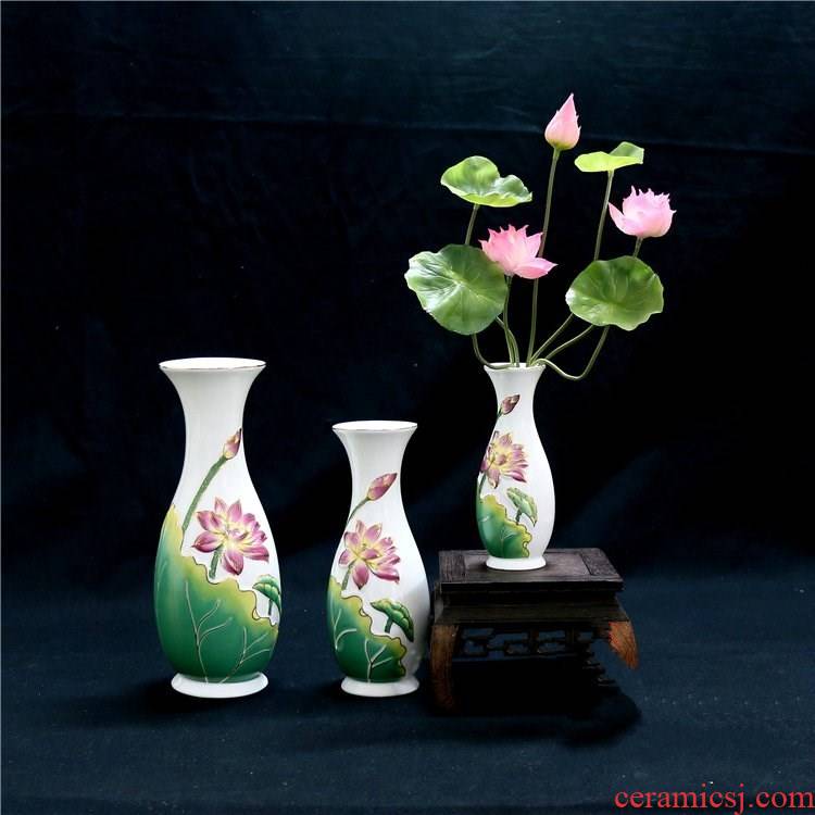 Buddha with a mini guanyin temple lotus flower vase for dried flowers made Buddha Buddha forward mini ceramic net bottles