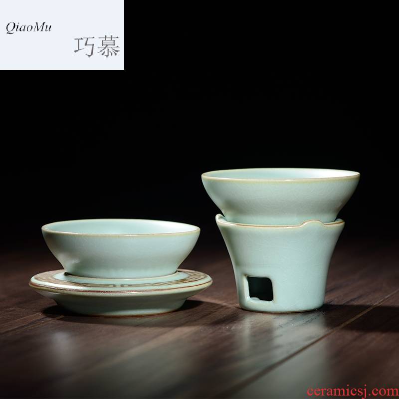Qiao mu CMJ your up ceramic tea set tea tray tea accessories tea filter filter net azure open piece of porcelain)