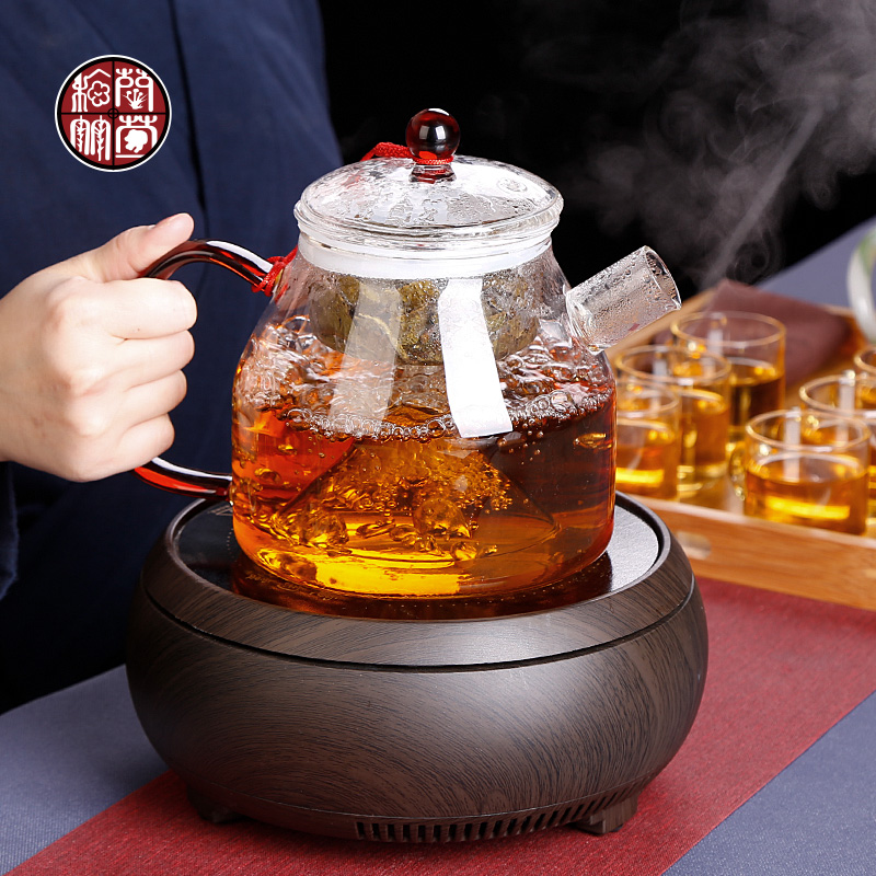 Electric TaoLu boiled tea glass Electric heating steam steaming tea set automatic steam pot home cooking tea stove