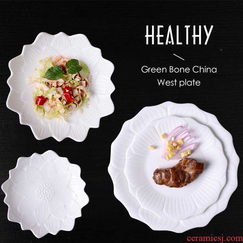 Ceramic plate household food of disc hotel breakfast dish plate all the dinner plate cake salad fruit bowl