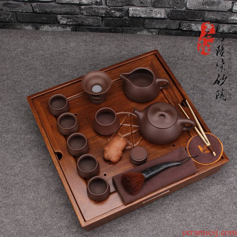 Qiao mu MY yixing it pure manual undressed ore famous stone gourd ladle pot of home of kung fu suit the teapot tea consolidation