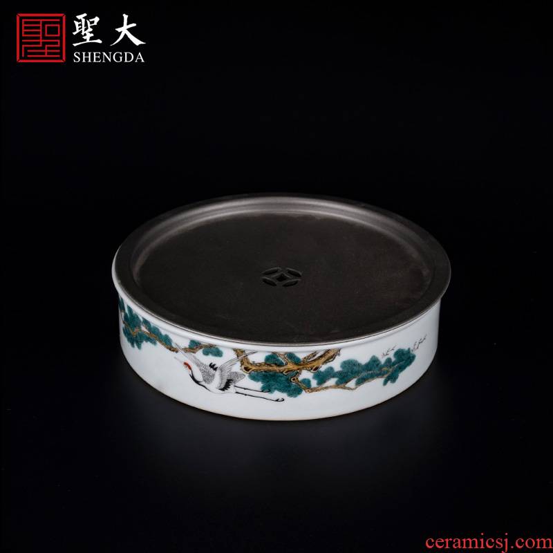 Holy big ceramic tin lid pastel hand - made pot bearing pot bearing do make a pot of kung fu tea set fittings high - grade ceramic