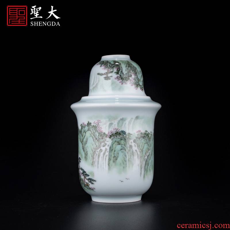 Holy big ceramic new to see "the concept of the hollow outraged" wine wine pot temperature hot hip household jingdezhen wine cup