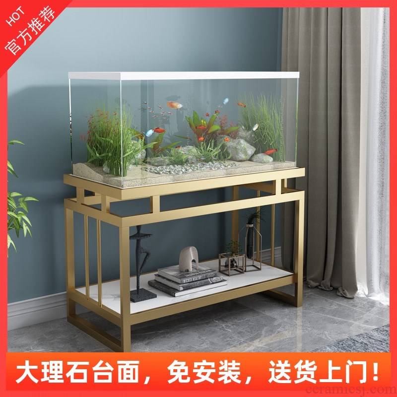 Tank base cabinet shelf Nordic customization, wrought iron home sitting room aquarium fish Tank porch table shelf