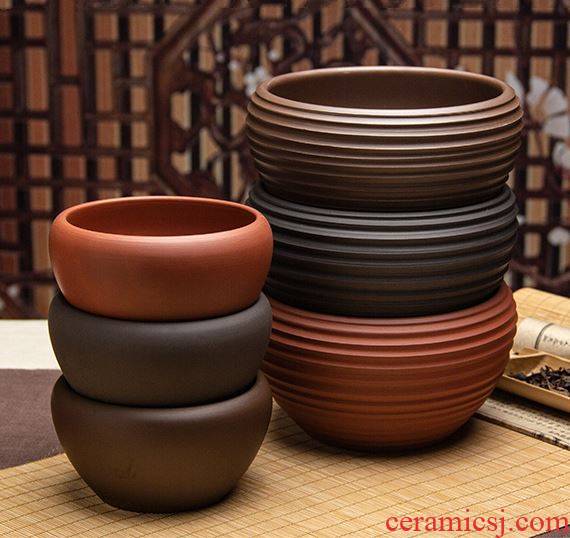 Much meat flowerpot big monitor nonporous basin ceramic flower pot lotus basin of the purple sand flowerpot bowl lotus copper butterfly orchid grass