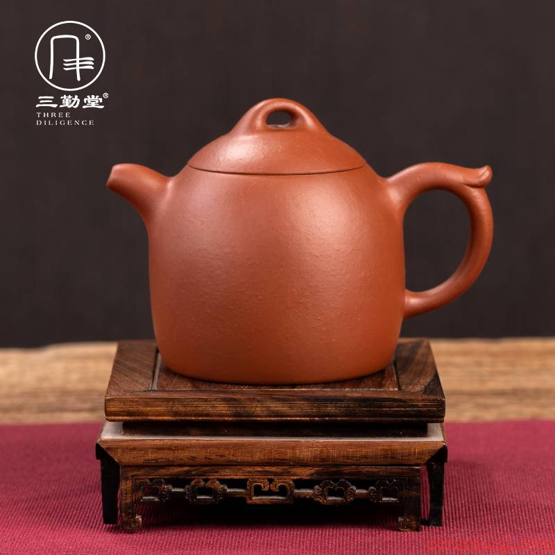 The three frequently yixing it authentic teapot with a suit pure manual undressed ore mud Qin Quan zhu pot