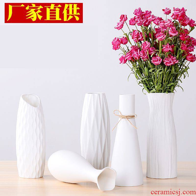 Resin acrylic plastic imitation ceramic vase and furnishing articles sitting room flower arranging Japanese ikebana plastic furnishing articles