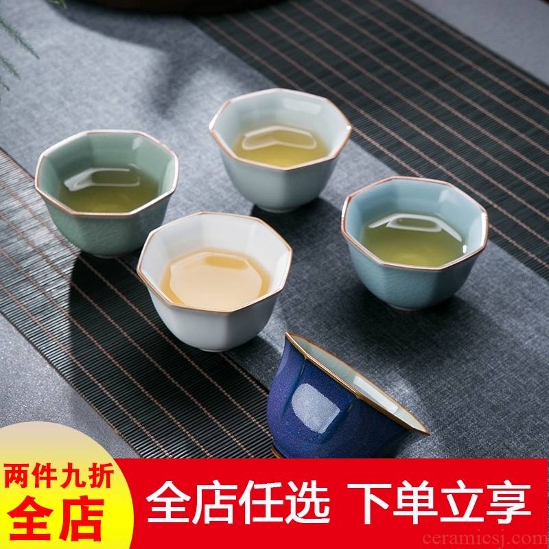 Five ancient jun master cup single CPU jingdezhen your up kung fu tea tea set small household ceramic sample tea cup, cups