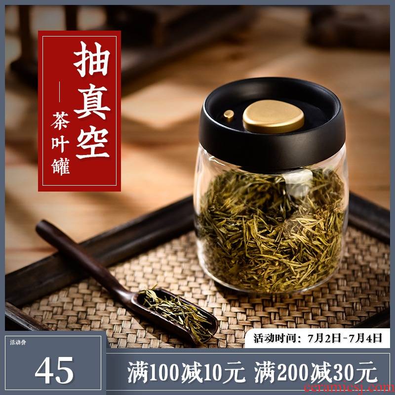 Ceramic story vacuum store as cans pu - erh tea caddy fixings household glass seal with Japanese small POTS