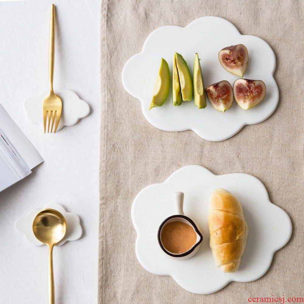 Creative cloud plate ceramic marble plates baiyun breakfast tray was sushi plate chopsticks all the western dishes
