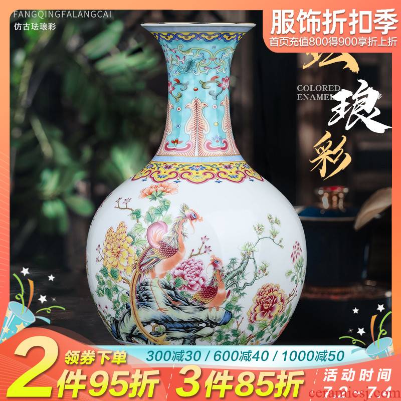 Jingdezhen ceramics flower arranging furnishing articles of Chinese style household vase in the sitting room porch TV ark, simulation flower decoration